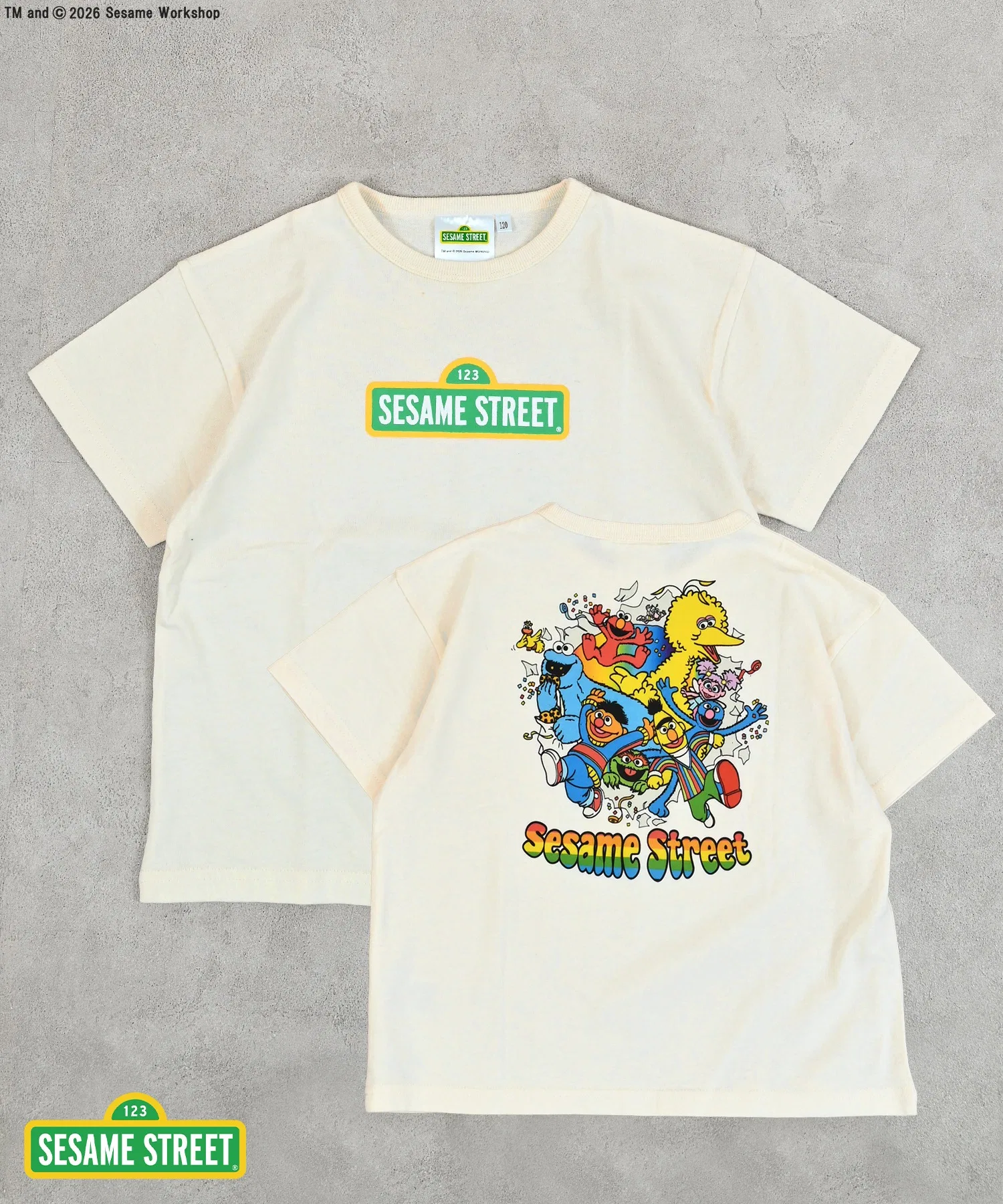 Детская футболка с принтом Sesame Street MARKEY'S белого цвета