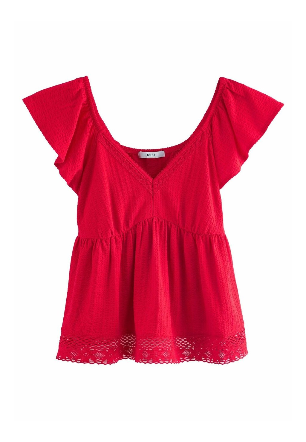 

REGULAR FIT Flutter Sleeve Holiday Next, Блузка красный