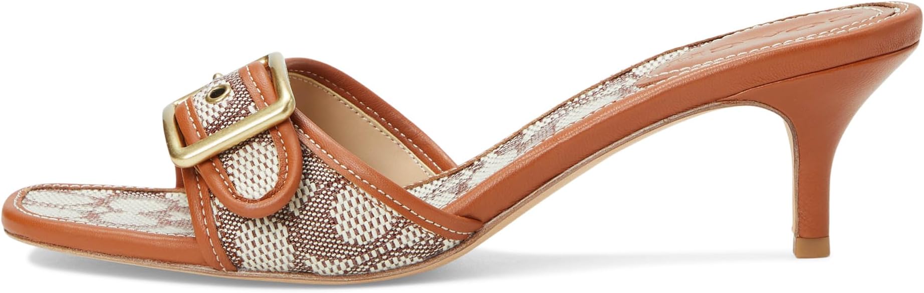Туфли COACH Margot Sandals In Signature Textile Jacquard, цвет Cocoa/Burnished Amber — фото 4