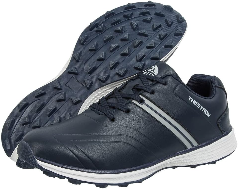 

Водонепроницаемые гольф-туфли QZ-iTray для мужчин, профессиональные кроссовки для гольфа без шипов, легкая обувь для прогулок на открытом воздухе Qz-Itry, темно-синий