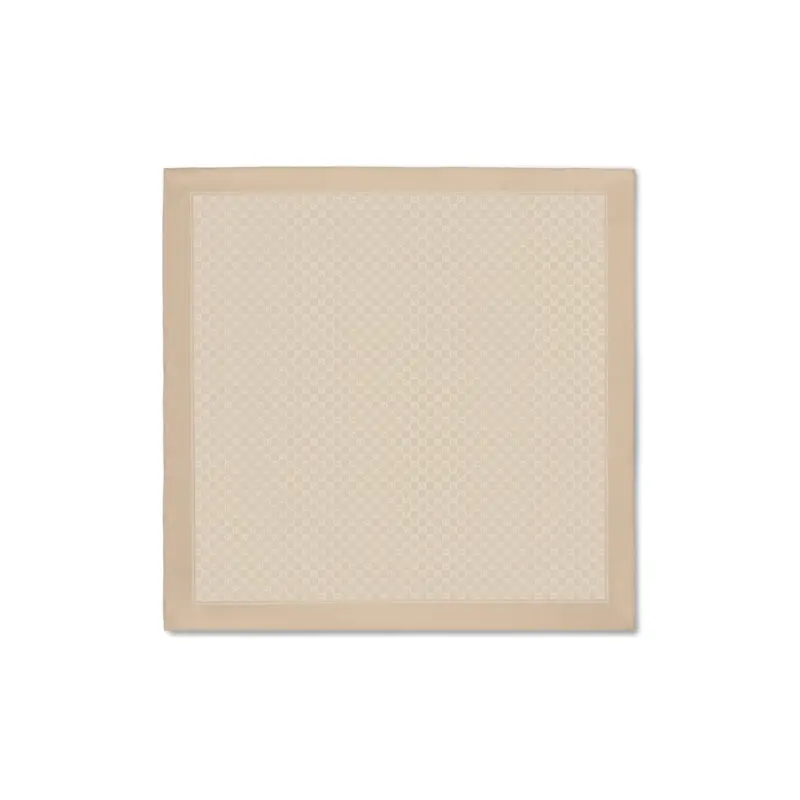 

GUCCI Ламинированный шёлковый кашемировый шарф с принтом, White