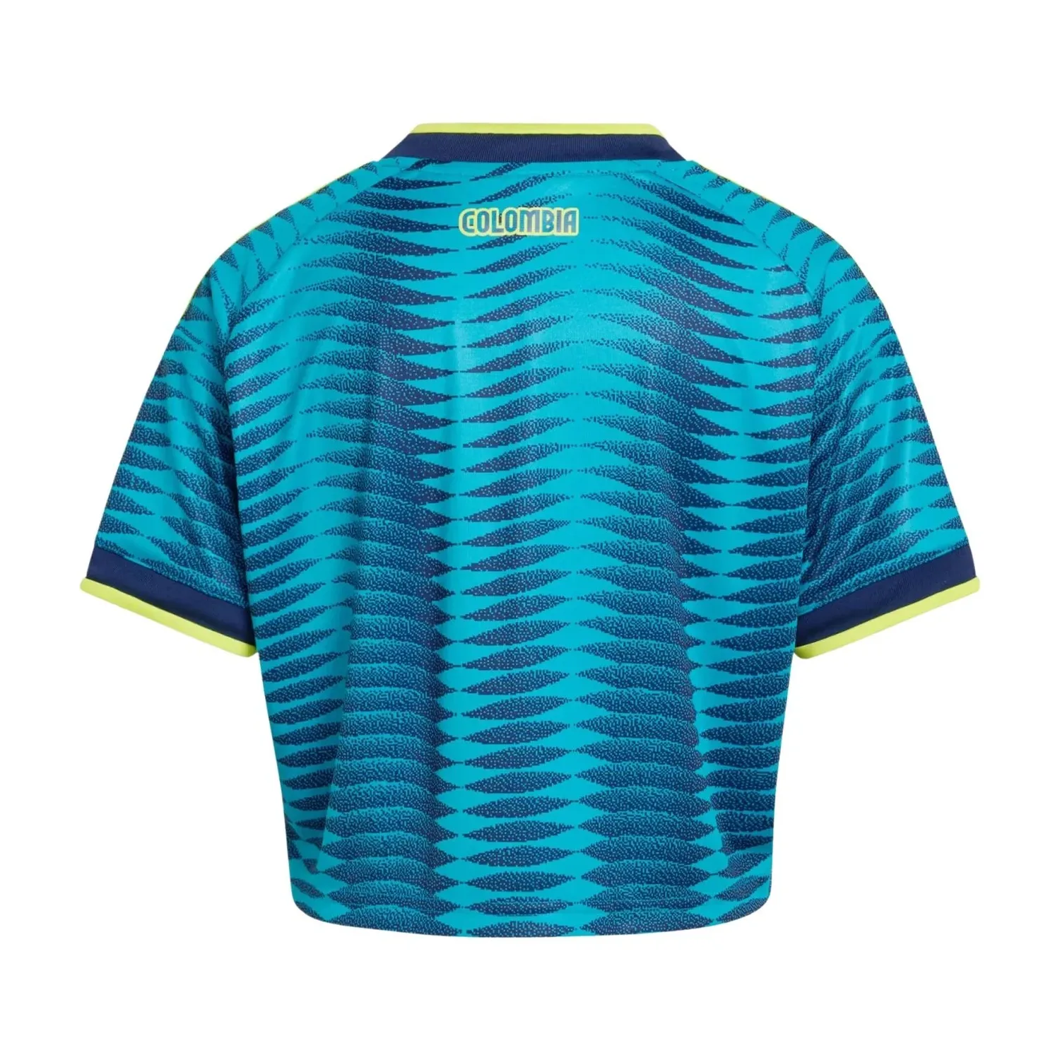 Футболка (WMNS) Adidas Colombia 26 Away Cropped Jersey 'Mystery Petrol Team Navy Blue 2' — фото 2