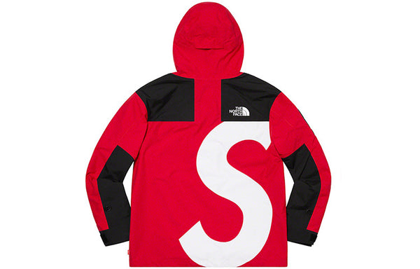Куртка x the north face s logo mountain jacket 'red white black' Supreme, красный — фото 2