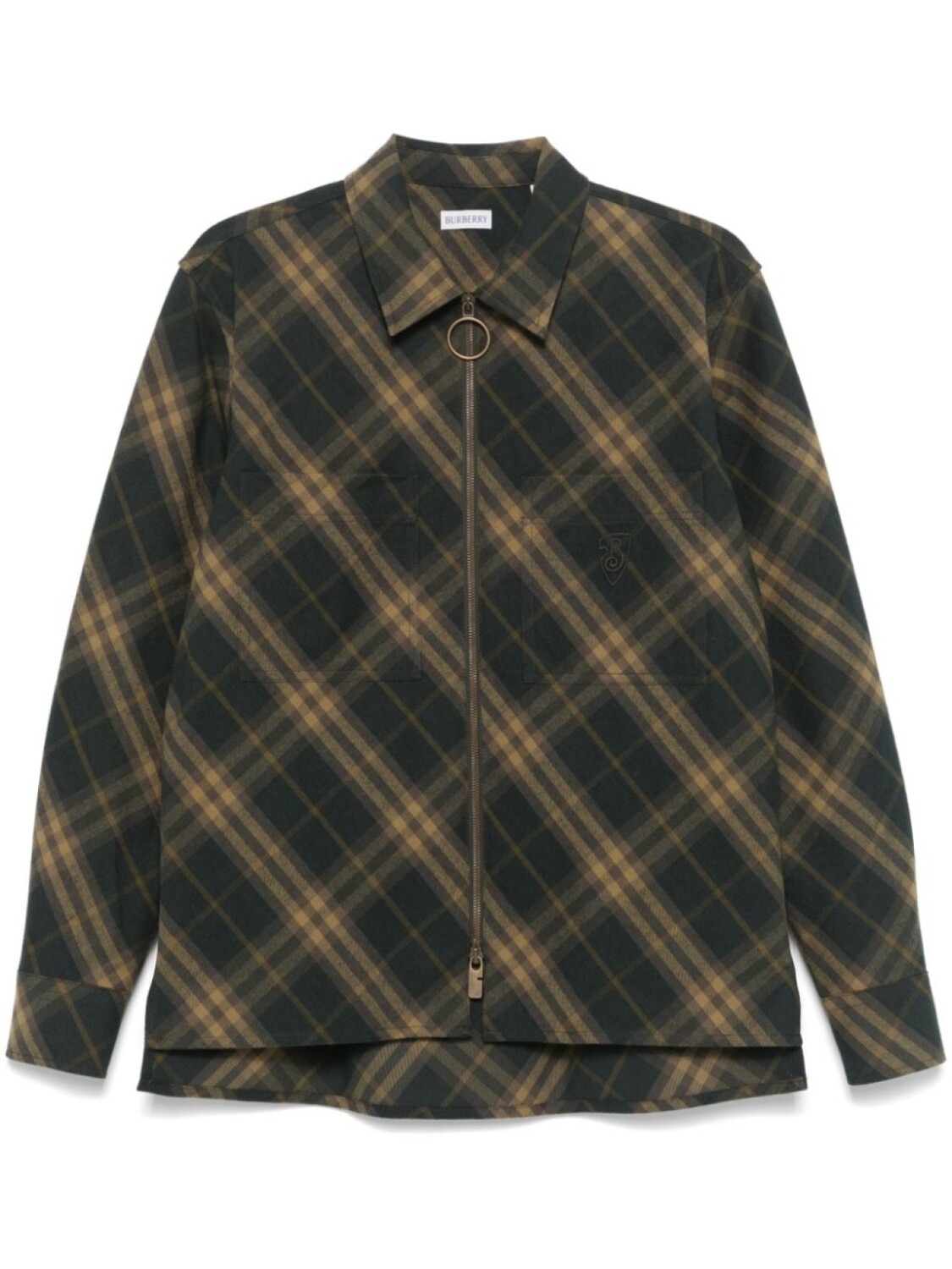 

Рубашка в клетку Burberry, серый
