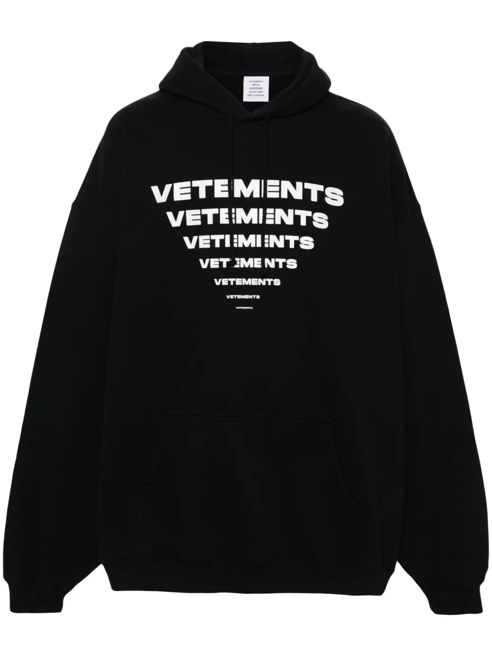 

Худи с логотипом VETEMENTS, черный