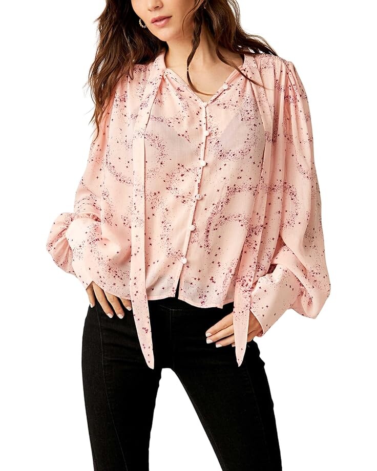 

Топ Free People Stars Align Printed, цвет Ballet Combo