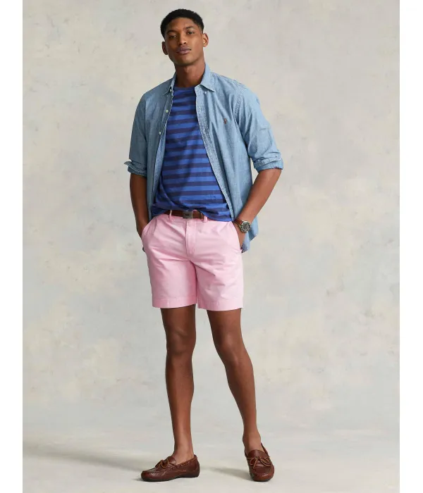 Шорты Бедфорд Straight fit Polo Ralph Lauren, розовый — фото 4