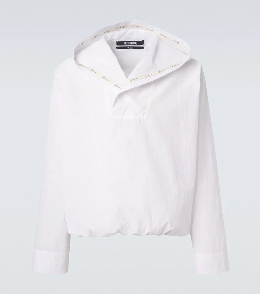 Рубашка Haut Marin из смесовой хлопковой ткани Jacquemus, белый