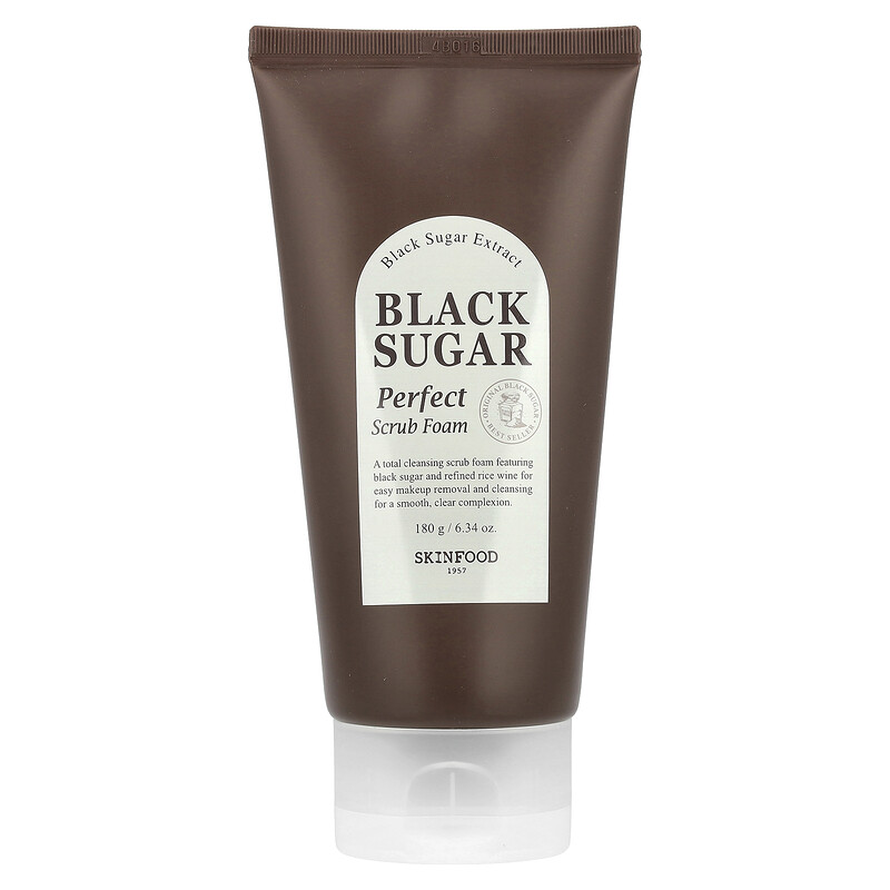

SKINFOOD, Black Sugar Perfect, пенка-скраб, 180 г (6,34 унции)