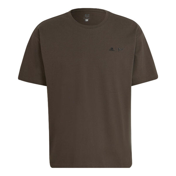 

Футболка Men's adidas Solid Color Logo Sports Short Sleeve Olive Green T-Shirt, мультиколор