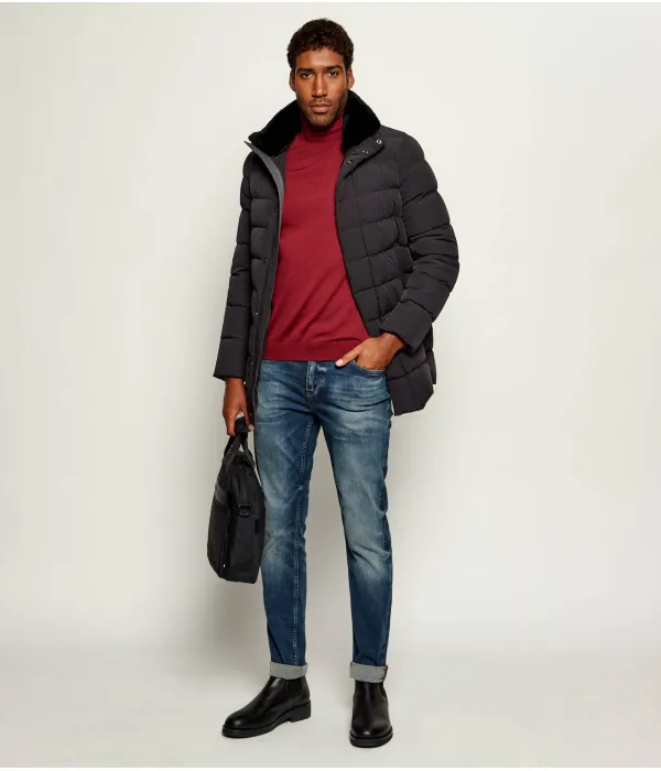 Шерстяная водолазка Musso-p Slim fit Boss, красный — фото 2