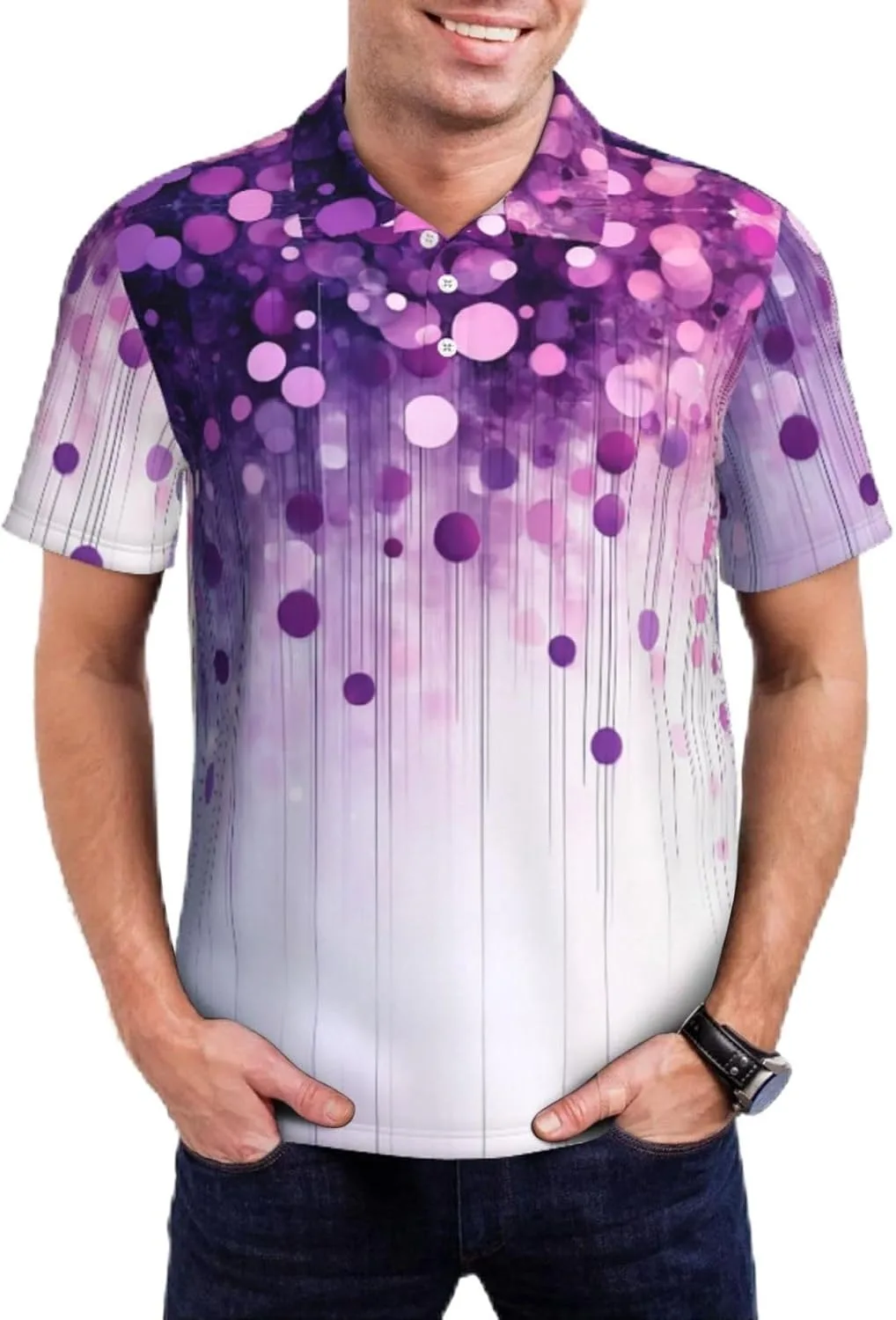 

Мужская поло 2025 с коротким рукавом, цветной блок, slim fit JZDACH