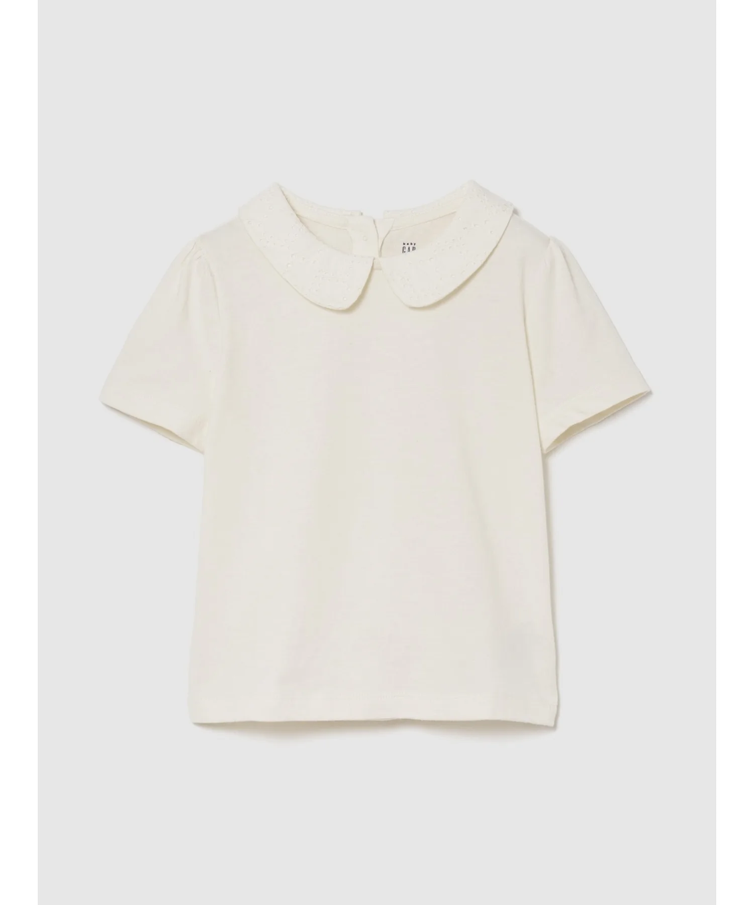 Детская футболка с воротником и пышными рукавами babyGap GAP цвет ivory