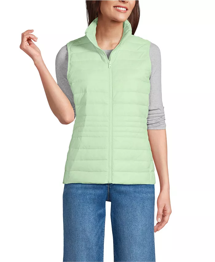 

Женский жилет Wanderweight Packable Down Lands' End, зеленый