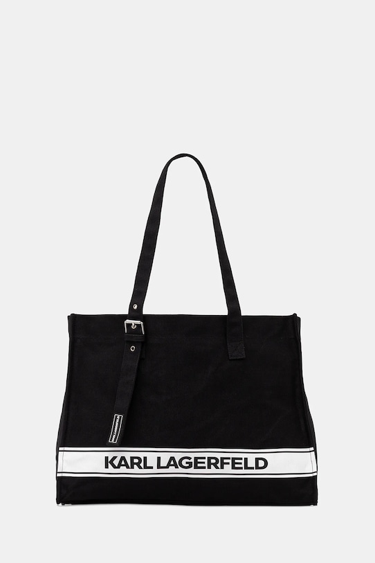 

Хлопковая сумка k/essential Karl Lagerfeld, черный