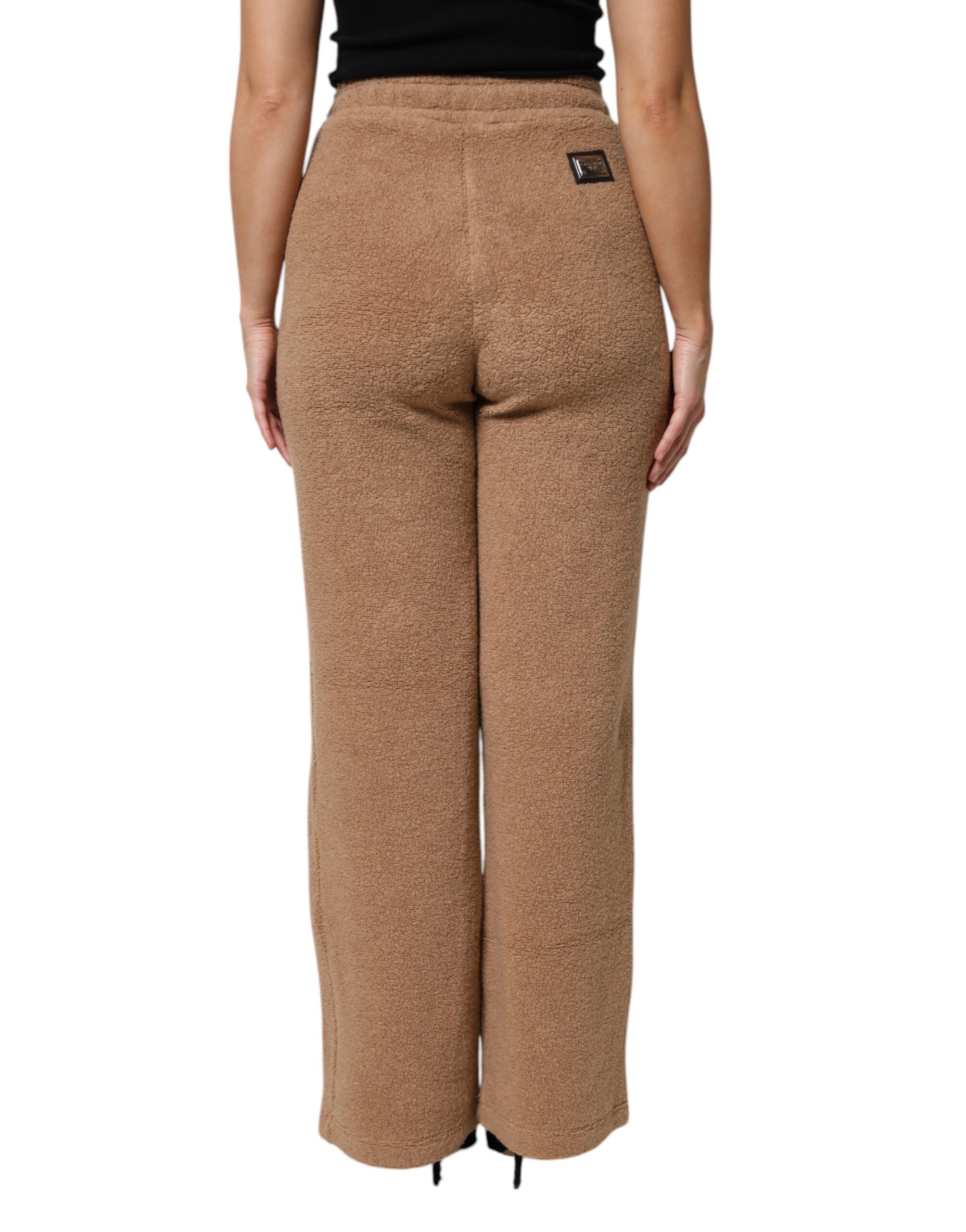 Коричневые спортивные штаны с логотипом, прямые брюки Dolce & Gabbana, Brown — фото 3