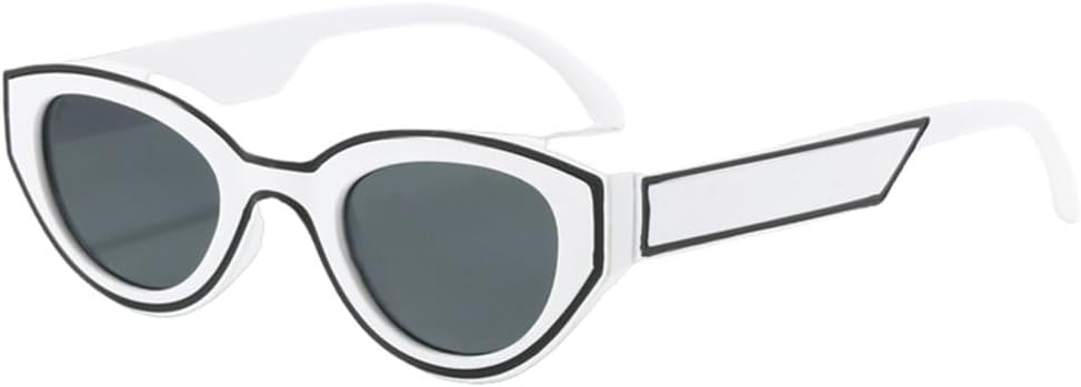 

Солнцезащитные очки LVTFCO Polygon для женщин, винтажный градиент, конфетные оттенки, «кошачий глаз», модные очки для путешествий, защита от ультрафиолета UV400, White