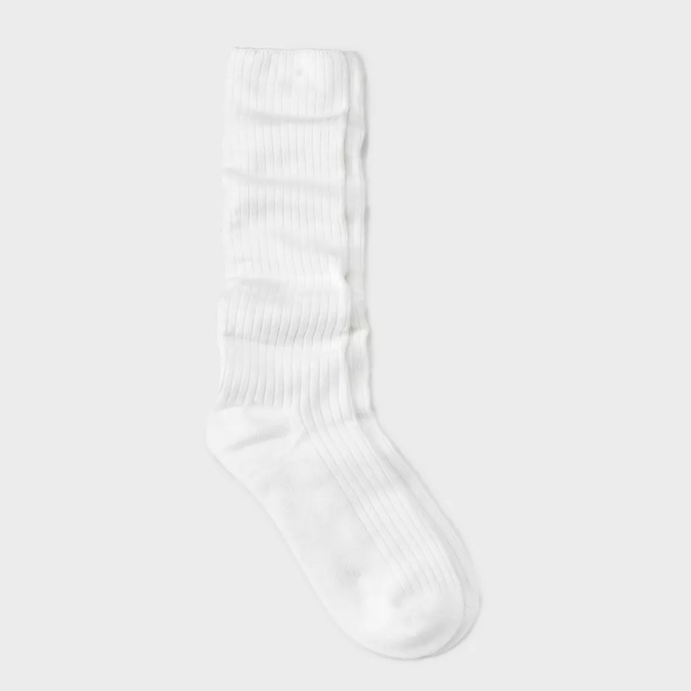 

Женские ребристые супермягкие носки Slouch Crew Boot Socks Universal Thread, цвет Ivory