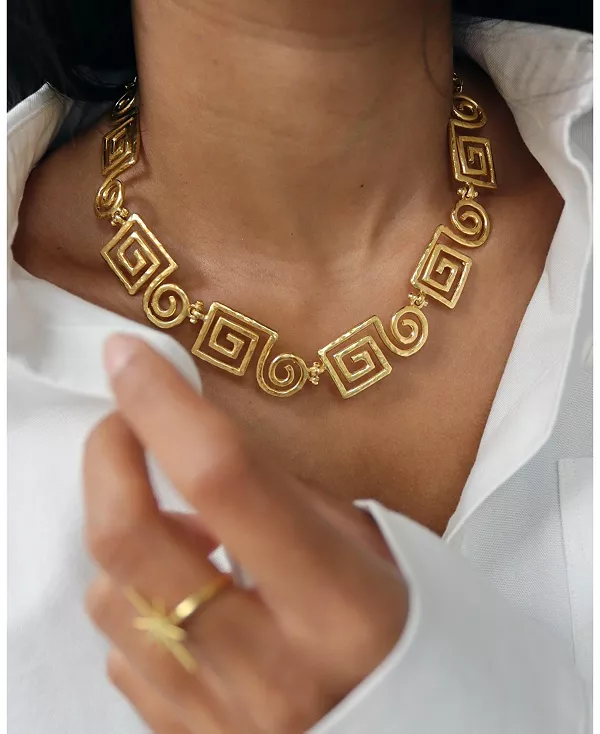 

Геометрическое спиральное ожерелье «Мегара» Ottoman Hands, gold