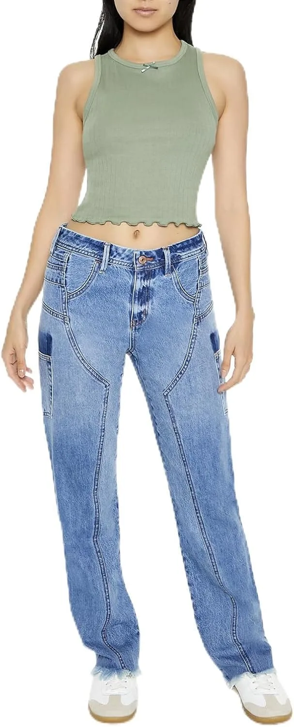 

Forever 21 женские джинсы Low-Rise Straight Cargo