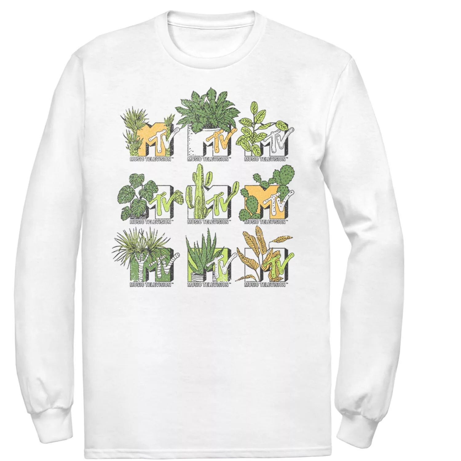 

Мужская футболка с логотипом MTV Mtve Succulents Plants Licensed Character