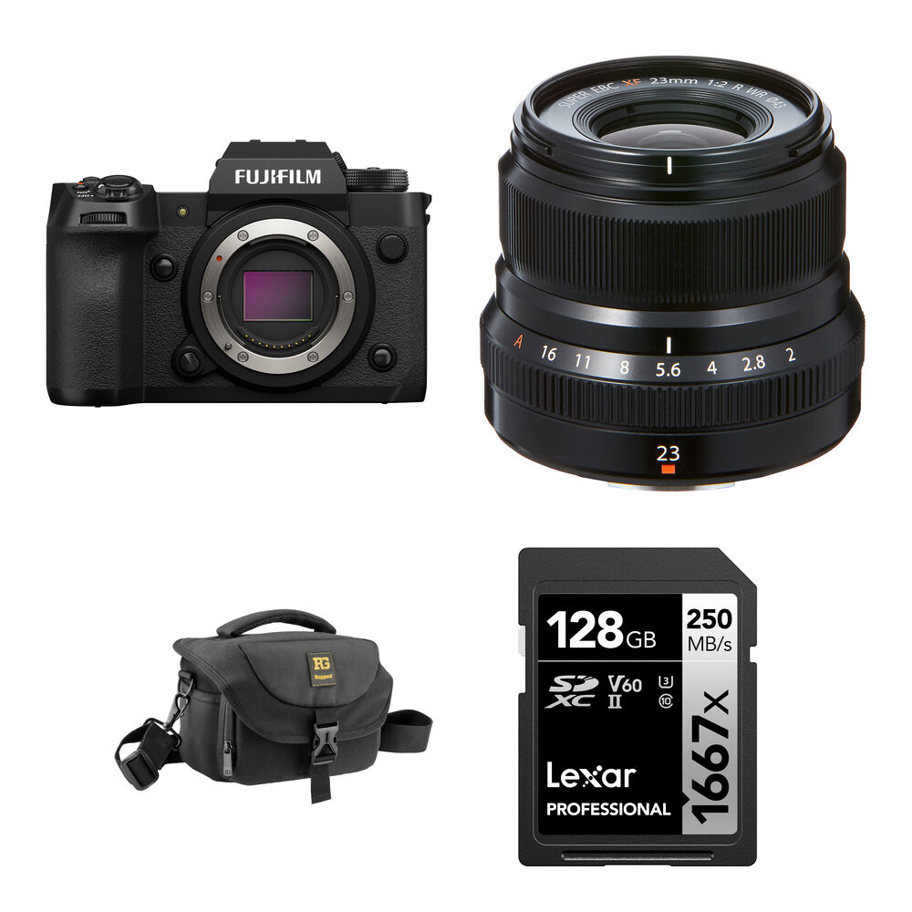 

Беззеркальная камера FUJIFILM X-H2 Mirrorless Camera with 23mm f/2 Lens and Basic