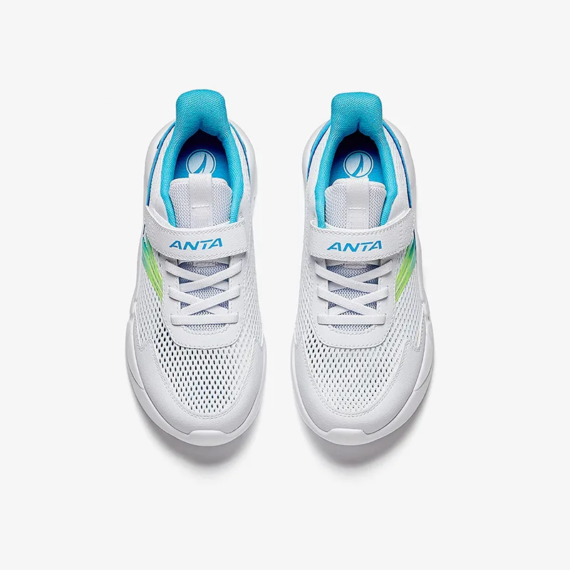 Детские кроссовки для бега Antakids, Anta White/Lake Blue/Fluorescent Sparkling Green — фото 4