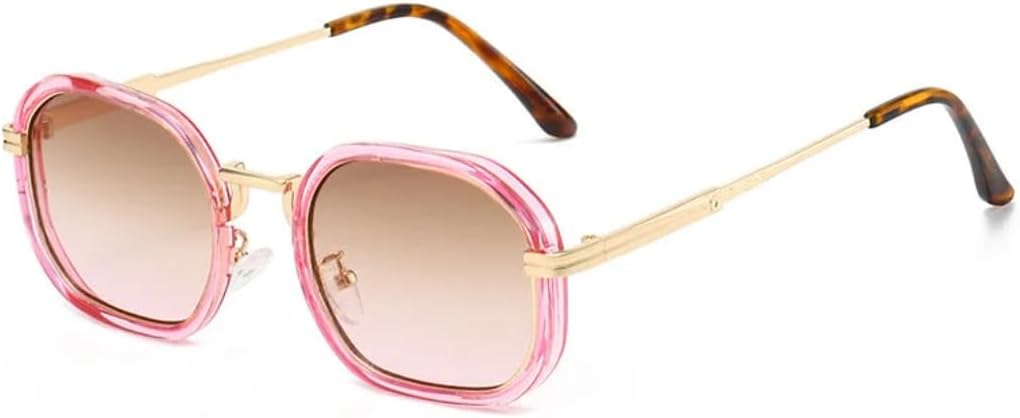 

Солнцезащитные очки для женщин и мужчин, многоугольная оправа, маленькое зеркало для вождения, модные, персонализированные, классические, для активного отдыха TVTBBVV, Pink Tea