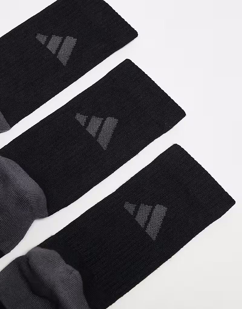 Носки Adidas Running Essentials Crew черного и серого цвета, 3 упаковки Adidas Performance — фото 3