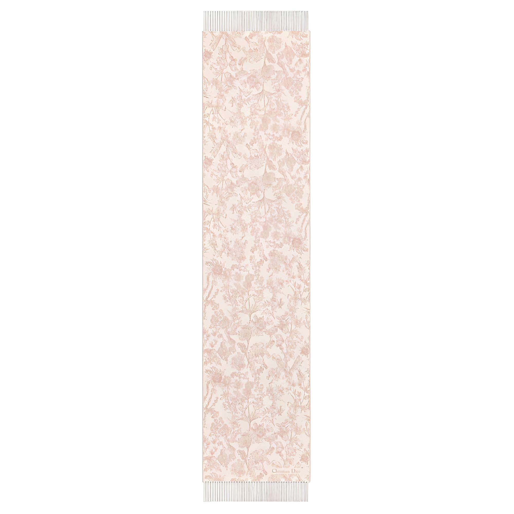 

DIOR Шерстяной вязаный шарф женский розовый, Pink