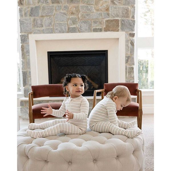 Детский комбинезон "soft stripe" из хлопка с двусторонней молнией Memoi — фото 3