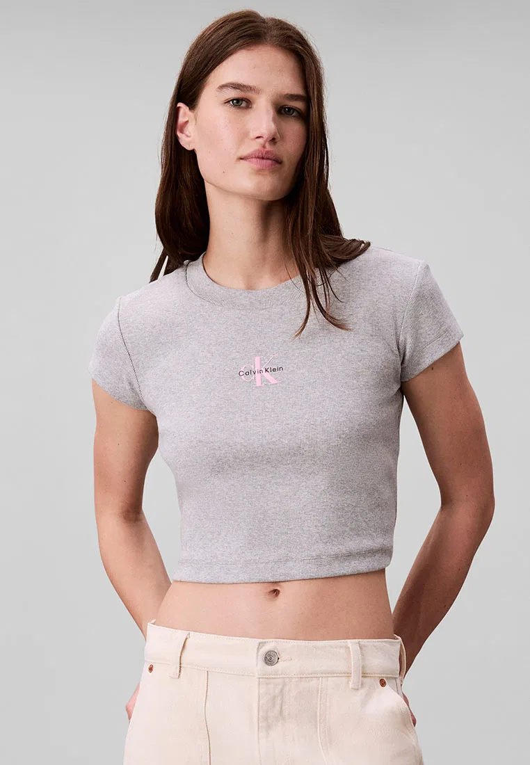 Футболка, Monogram, Calvin Klein Jeans, серый