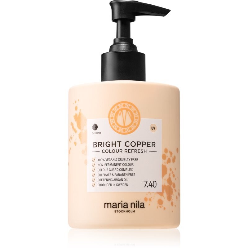 

Maria Nila Color Refresh Bright Copper нежная питательная маска без стойких красящих пигментов держится 4 - 10 стирок 7,40 300 мл