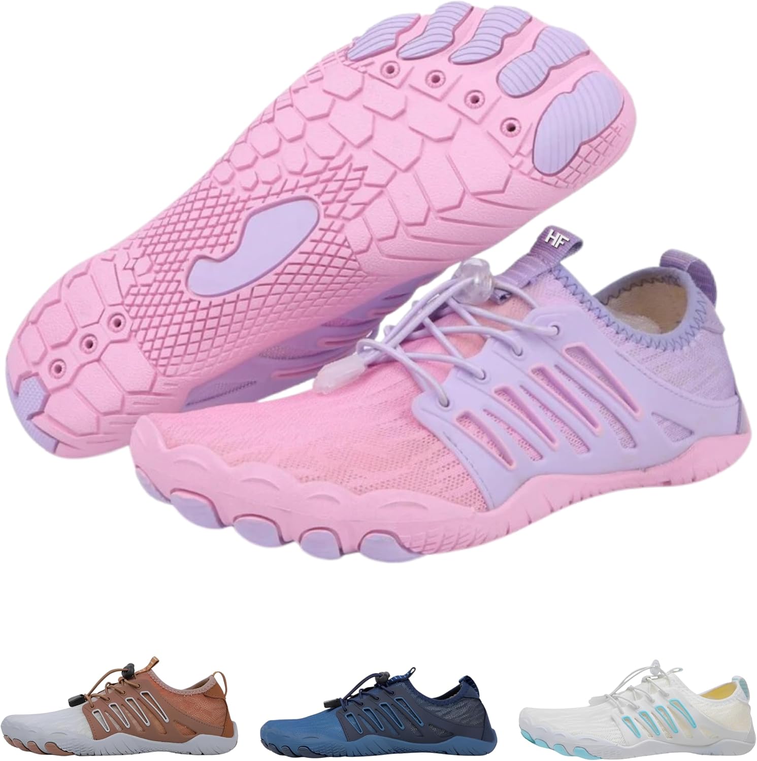

Кроссовки Colson Pro Barefoot для мужчин и женщин - легкие, нескользящие, быстросохнущие минималистичные кроссовки с широким носком, поддержкой свода стопы и гибкой тонкой подошвой для ходьбы, бега и занятий в спортзале Hike Footwear, розовый