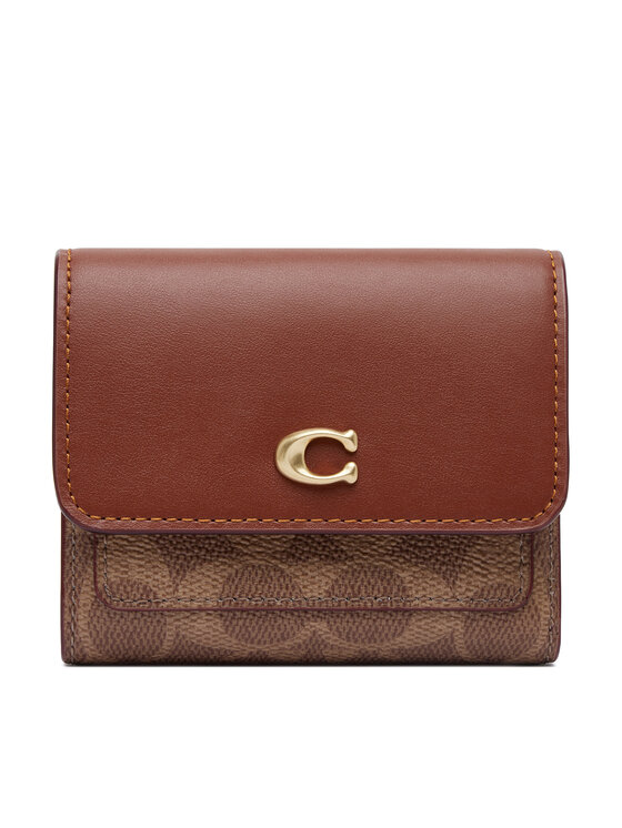 

Маленький женский кошелек Coach, коричневый