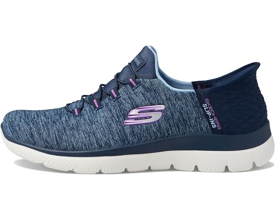 Кроссовки SKECHERS Summits - Hands Free Slip-Ins, цвет Navy/Purple — фото 4