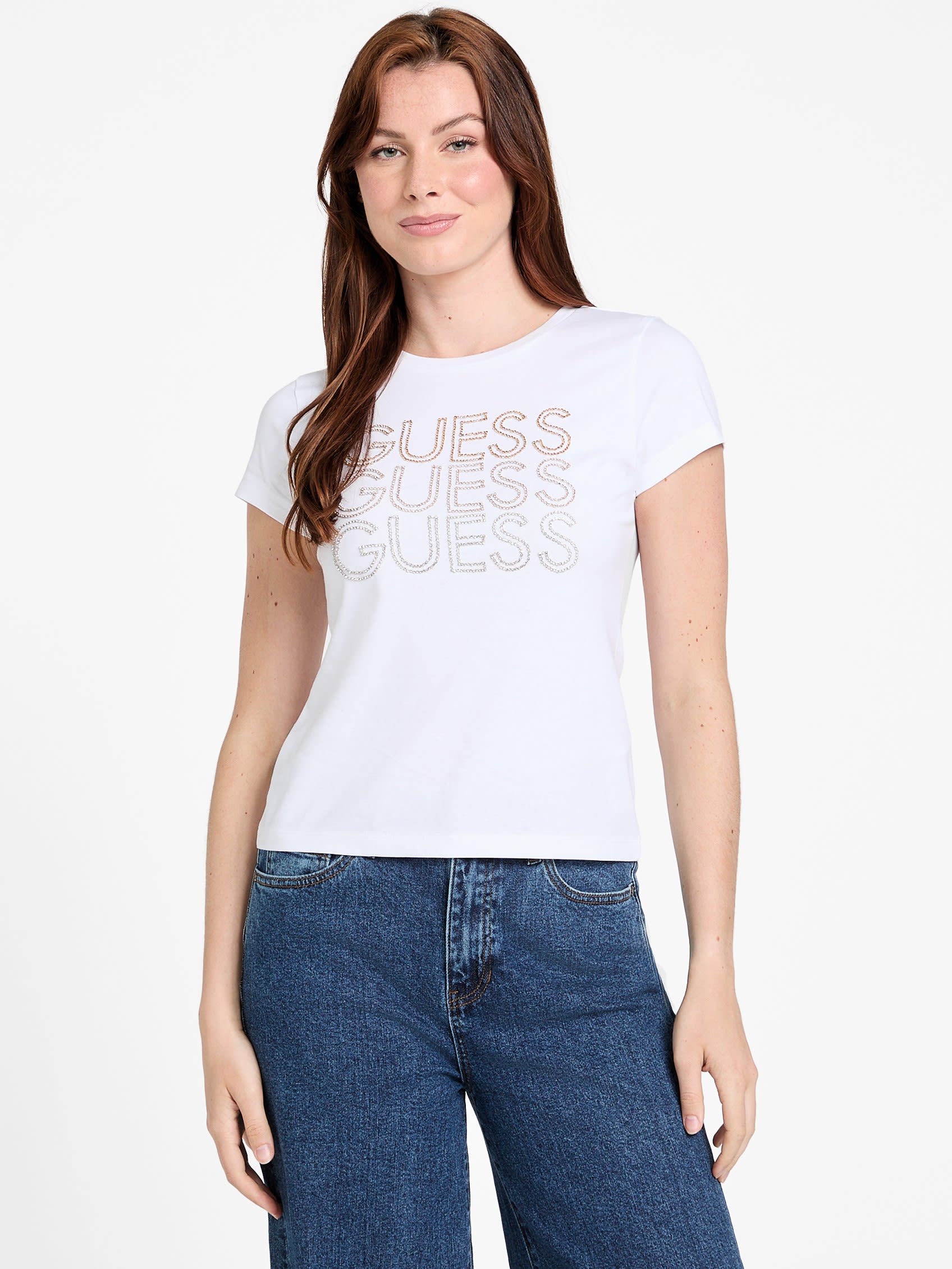 

Футболка Liberty с логотипом Guess Factory, белый