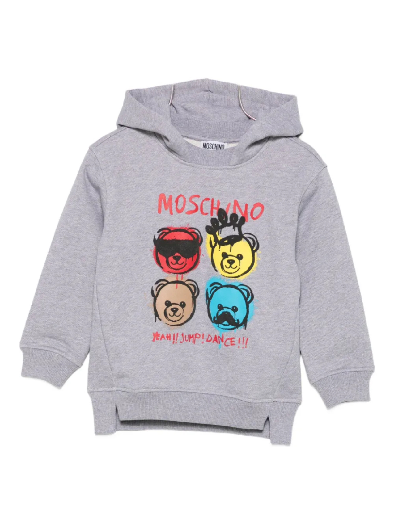 

Толстовка с капюшоном Moschino Kids с принтом Тедди, серый