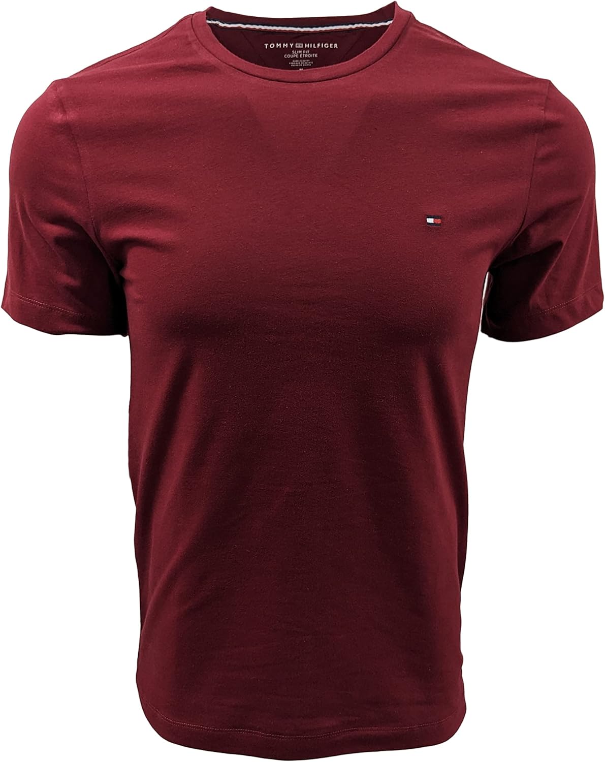 

Мужская футболка Tommy Hilfiger с коротким рукавом и логотипом, Burgundy