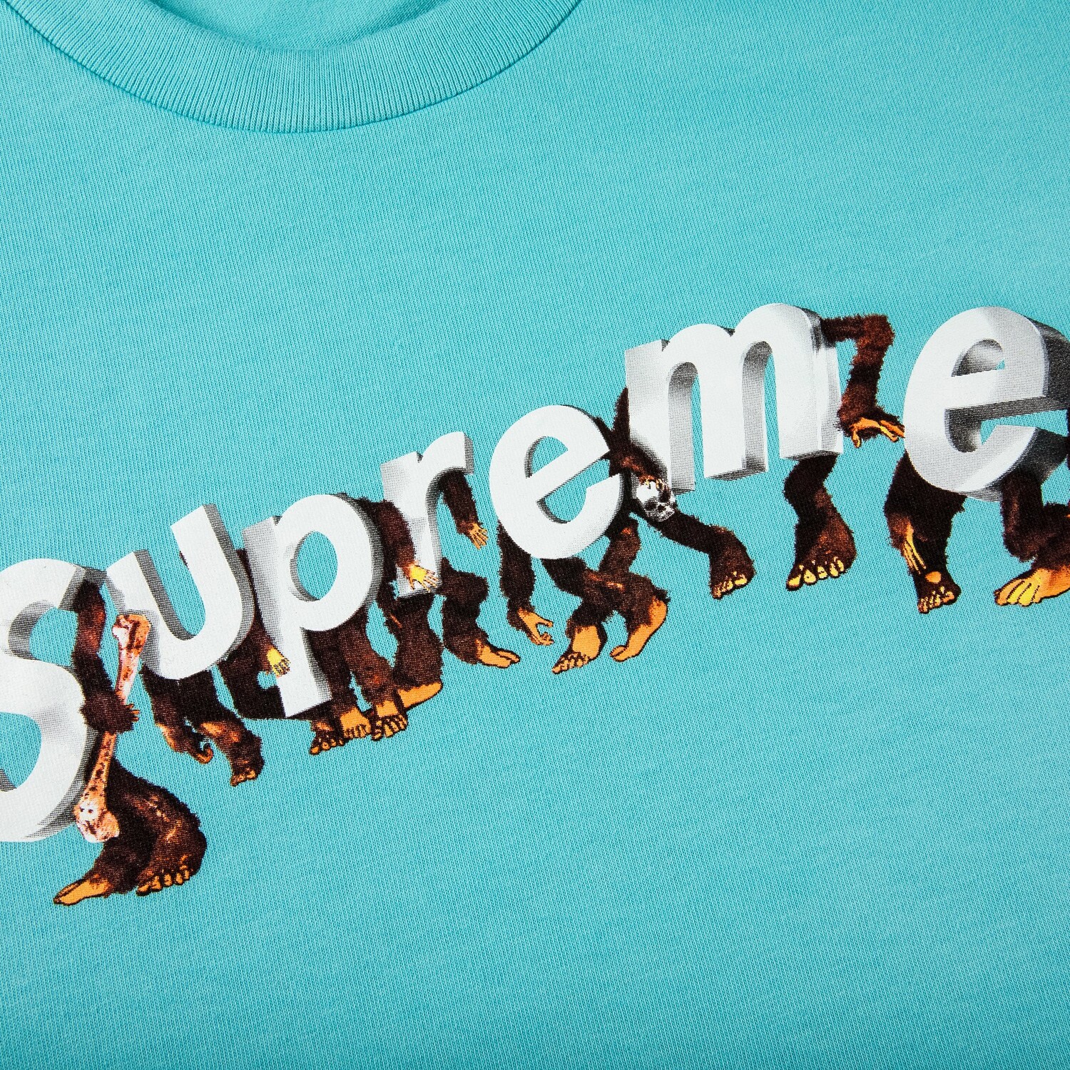 Футболка Supreme Apes Светло-бирюзовый — фото 2