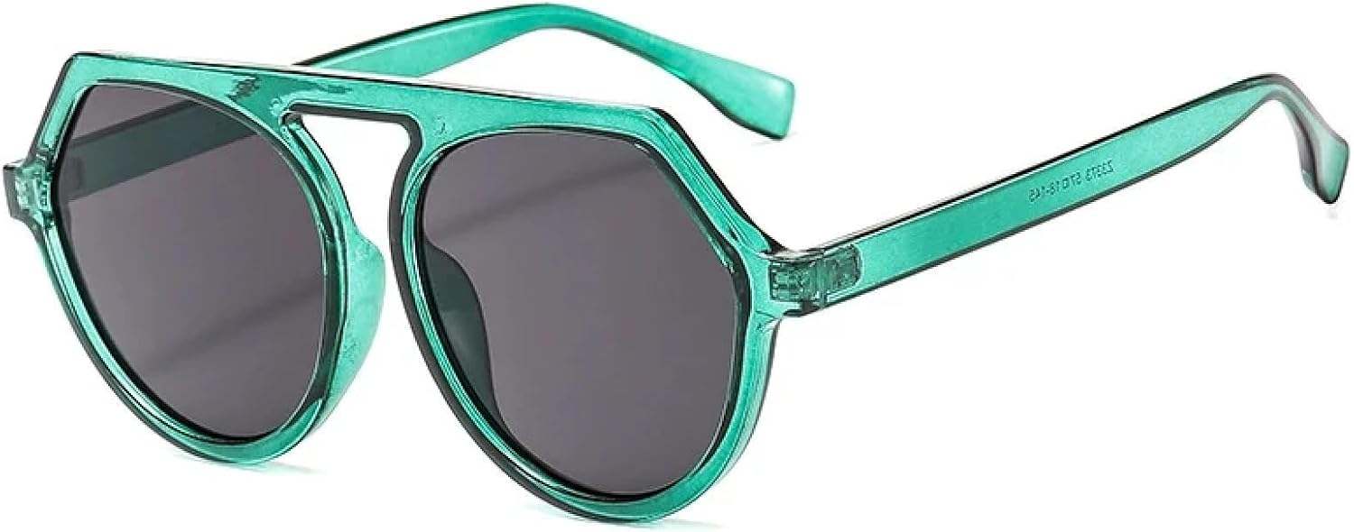 

Модные овальные солнцезащитные очки для мужчин и женщин, винтажные, роскошные, в большой оправе, для активного отдыха, вождения, с защитой от УФ-излучения UV400 TKKTLLT, Green Gray