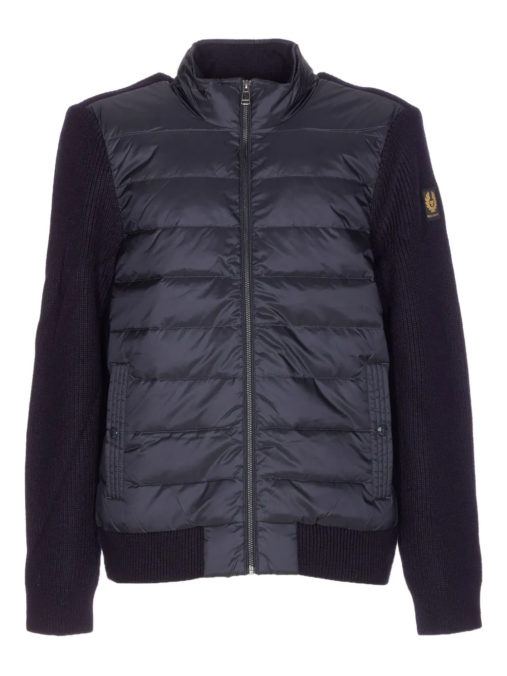 

Стеганый кардиган с нашивкой-логотипом Belstaff, синий