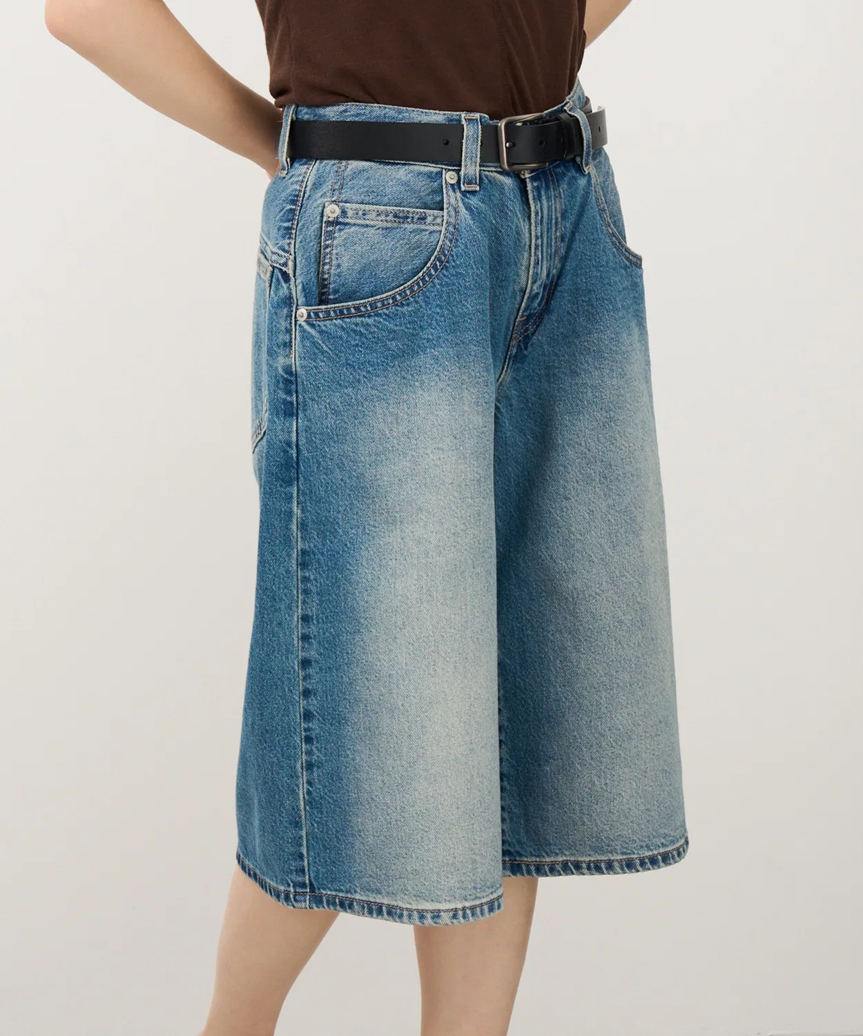 Шорты джинсовые Levi’s SUPER BAGGY JORTS, широкие, чёрные — фото 3
