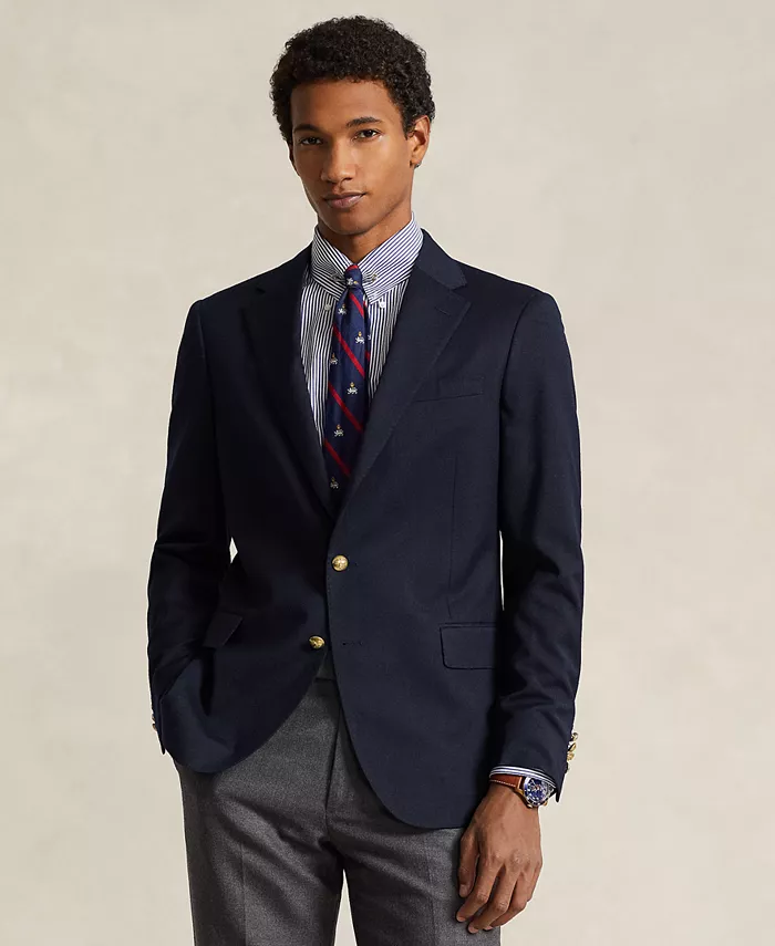 

Мужской поло-блейзер Modern из габардина с добавлением шерсти Polo Ralph Lauren, синий