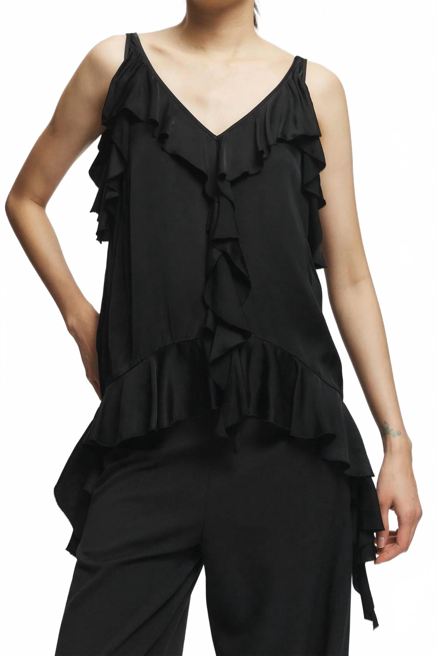 

Saint Art Топ Cade с оборками, черный