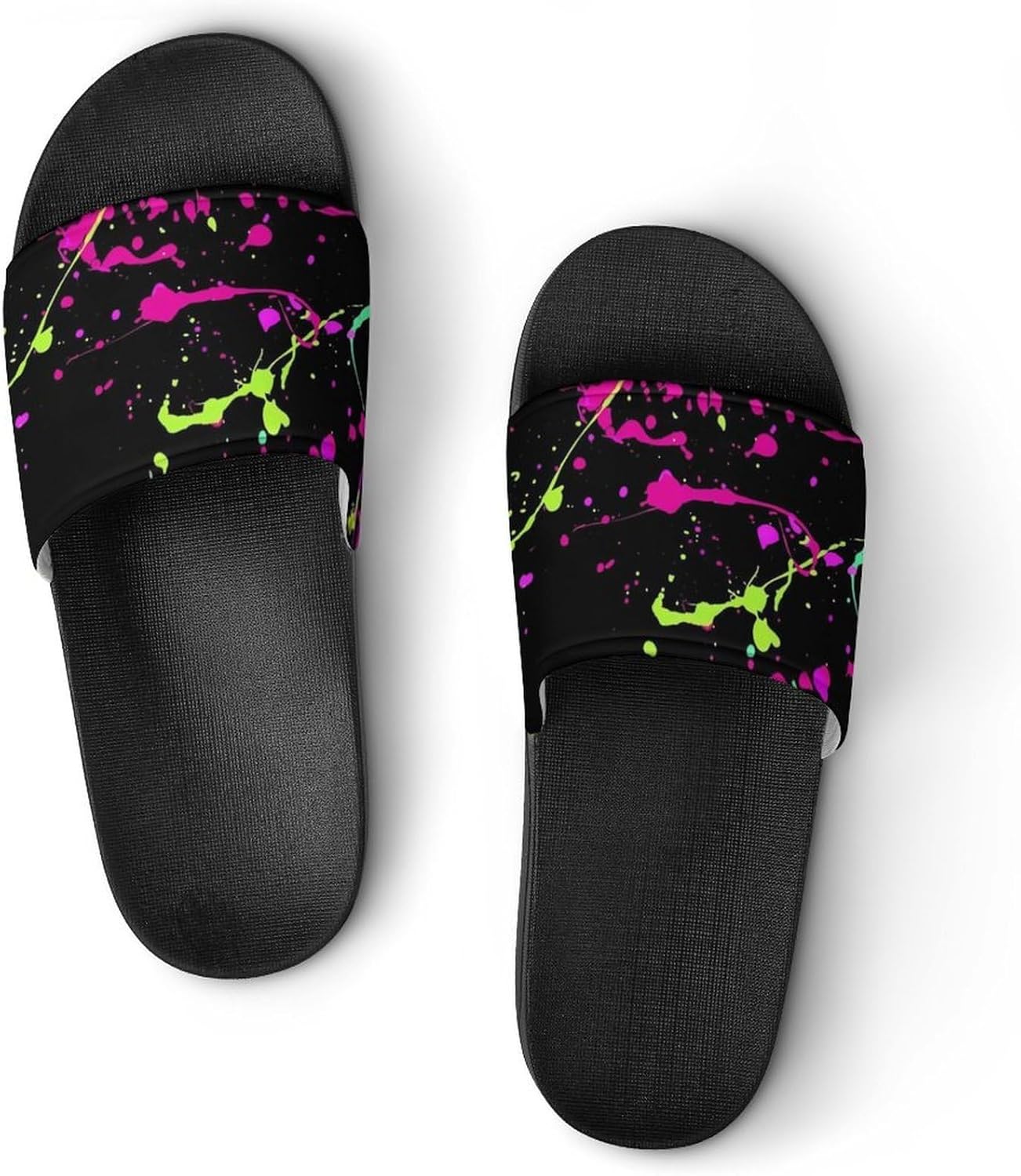 

Светящиеся в темноте неоновые ПВХ сандалии-капли для мужчин и женщин, удобные тапочки для дома, легкие мокасины, быстрые Generic