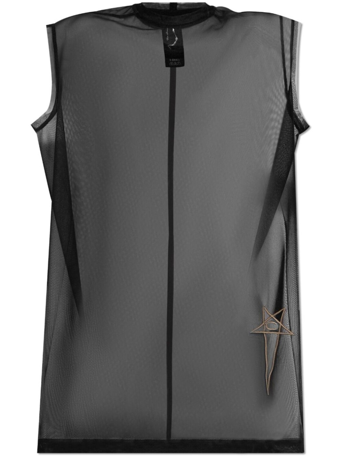 

Rick Owens X Champion сетчатый топ с вышитым логотипом, черный