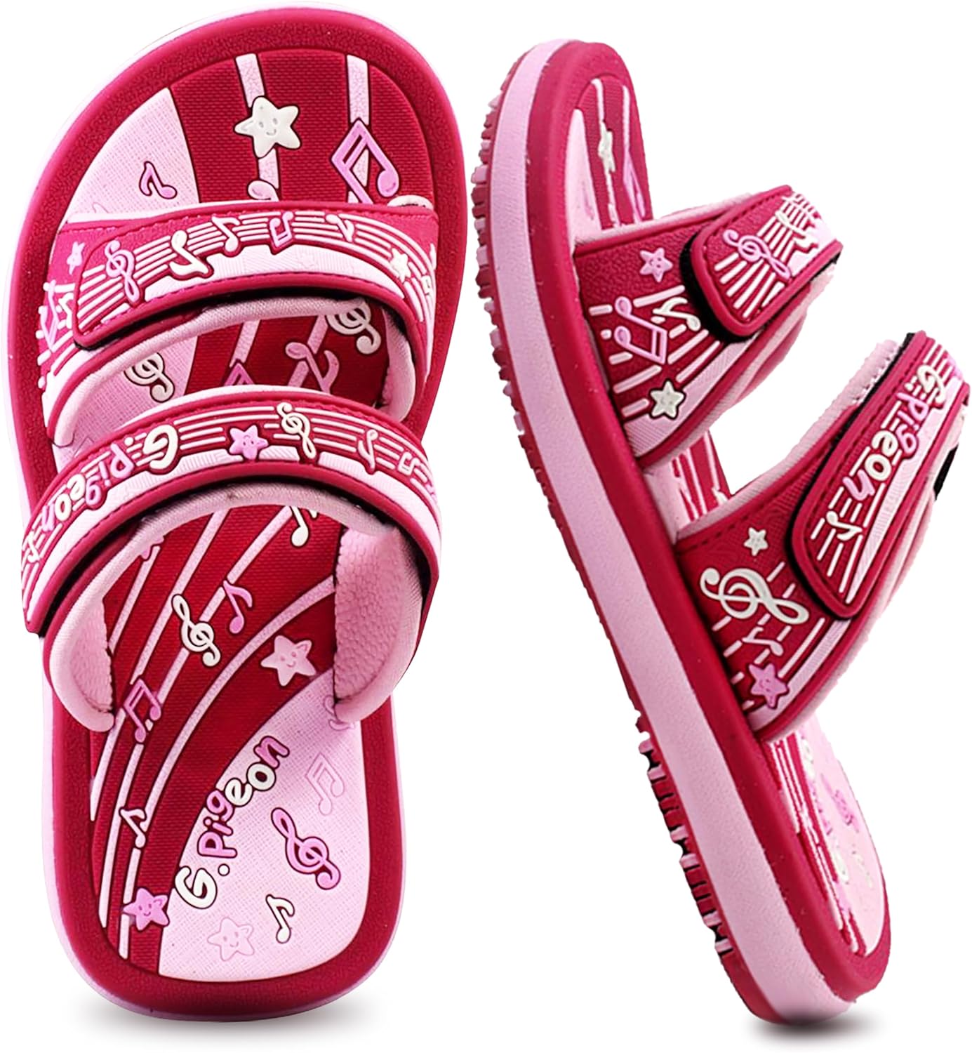 

Детские шлепанцы Gold Pigeon с двойными регулируемыми ремешками для мальчиков и девочек Gold Pigeon Shoes, фуксия