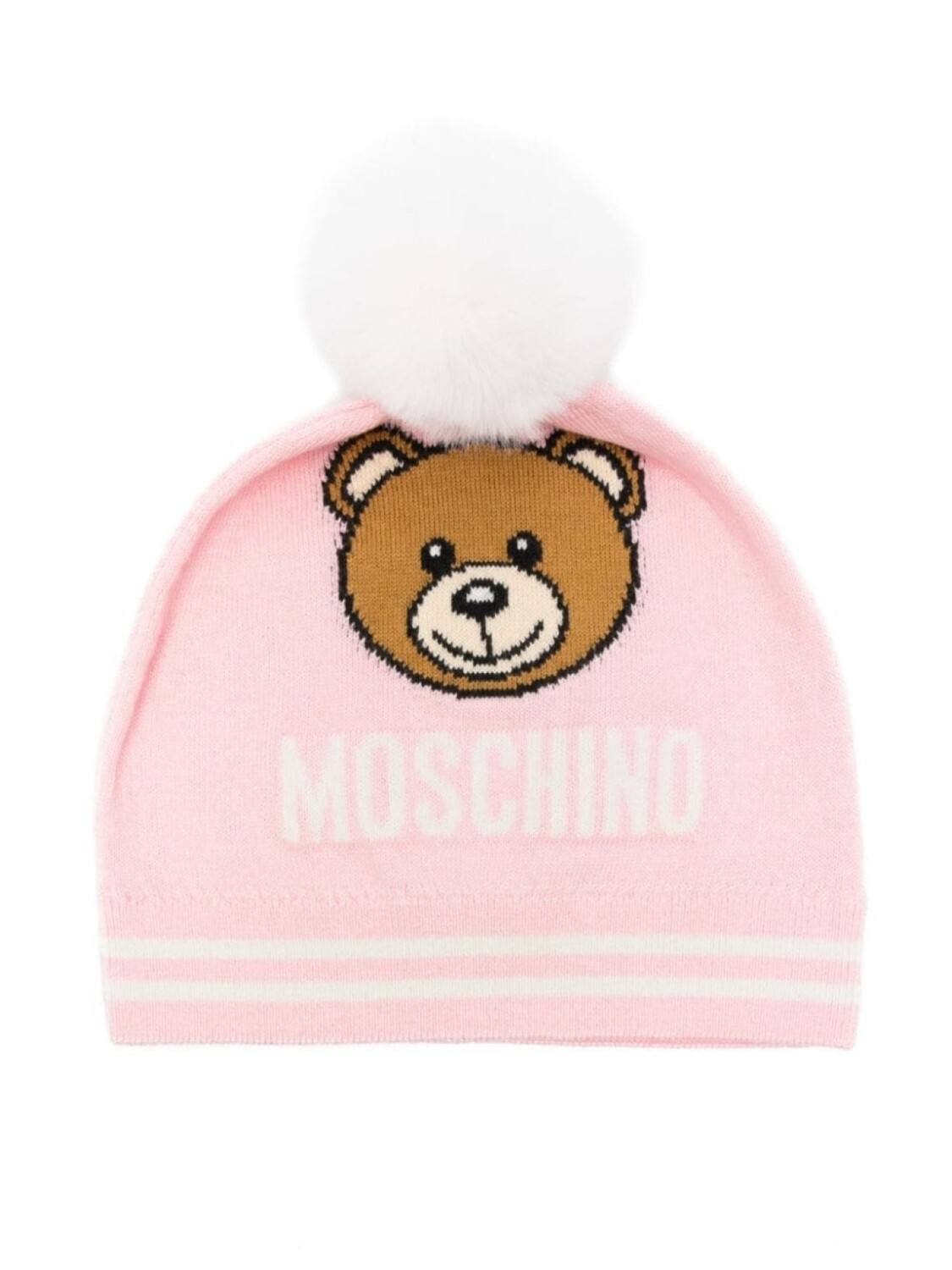 

Moschino Kids шапка бини Teddy Bear, розовый