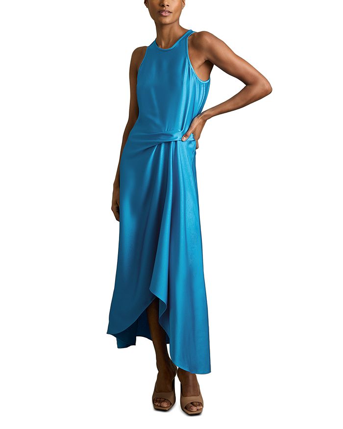 

Платье Petite Micah Drape REISS, синий